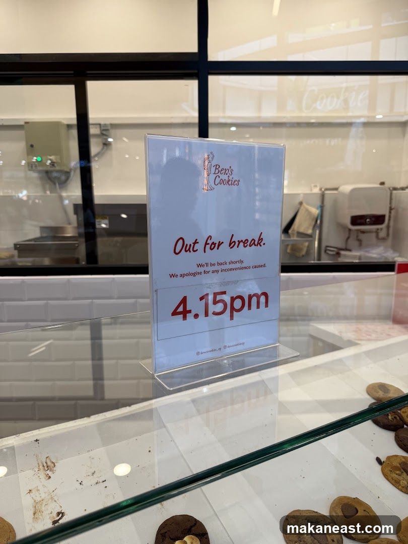 Ben's Cookies sign
