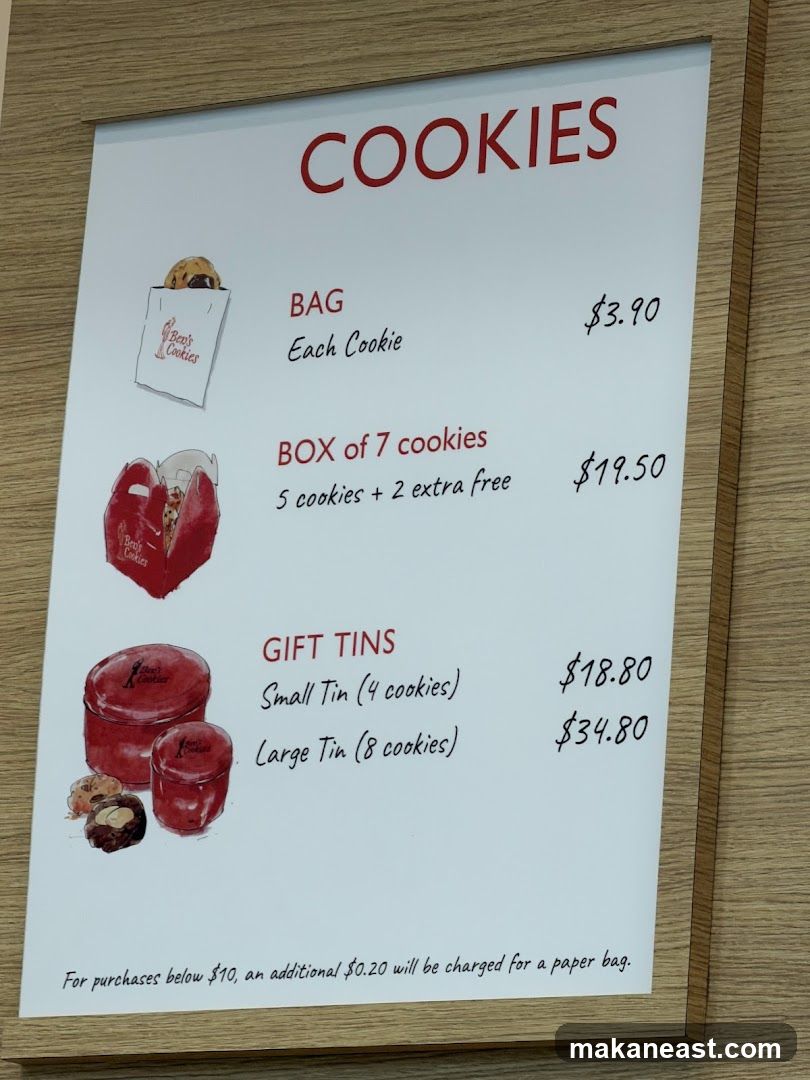 Cookies Menu