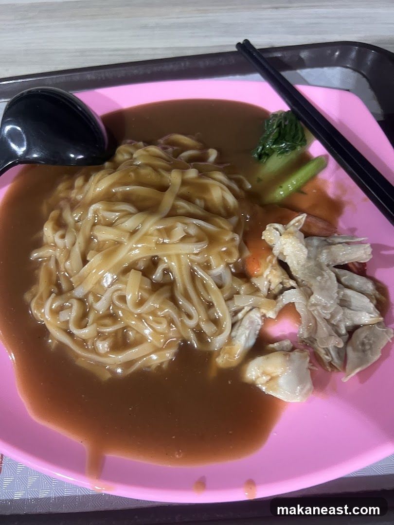 Noodles with Gravy and Chicken