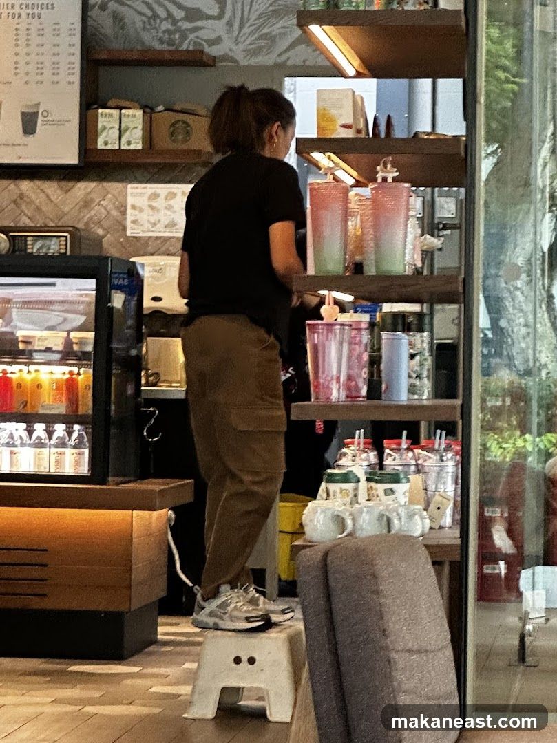 Barista preparing drinks