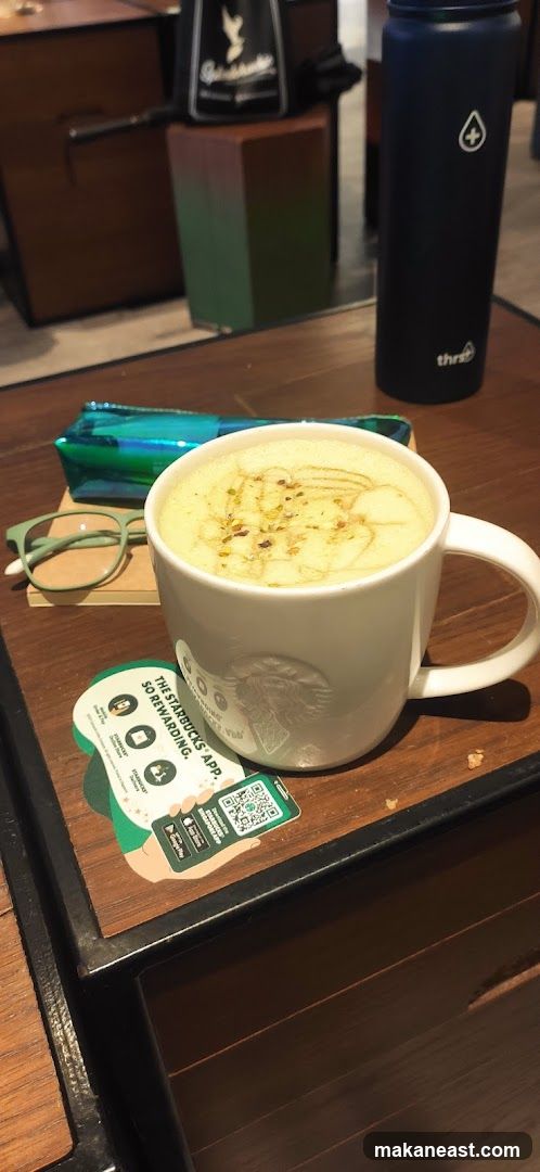 Starbucks Drink with Promotional Material