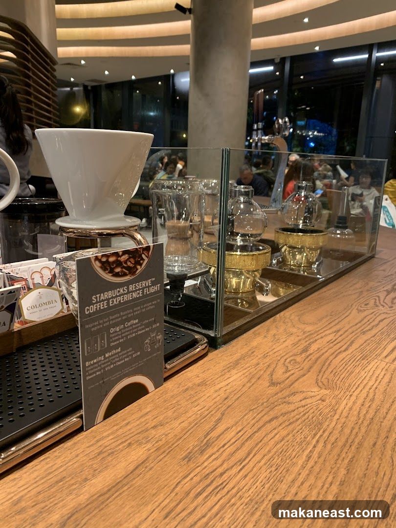 Starbucks Reserve Coffee Experience Flight Menu