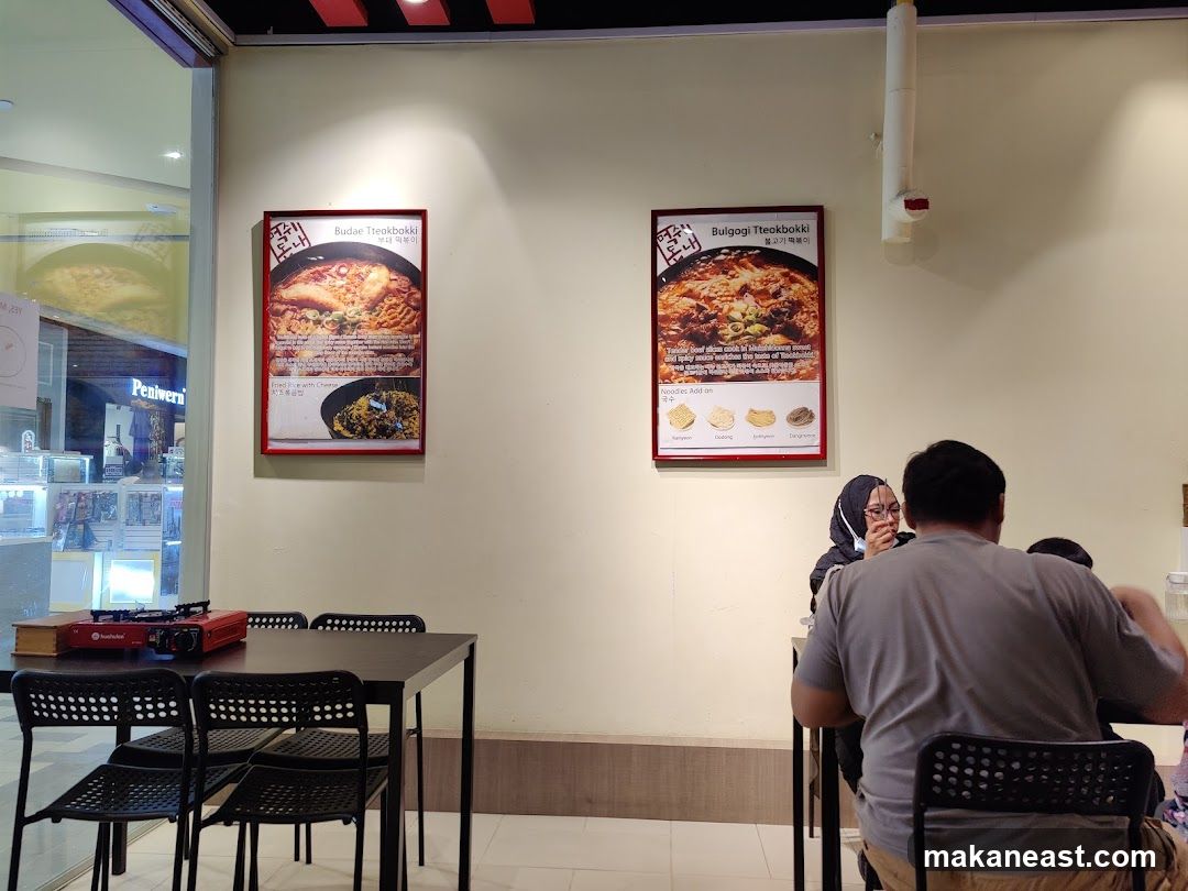 Restaurant Interior with Menu Posters