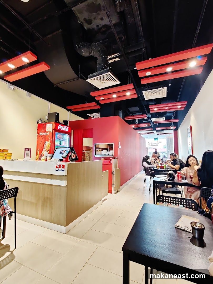 Restaurant Interior with Seating and Counter
