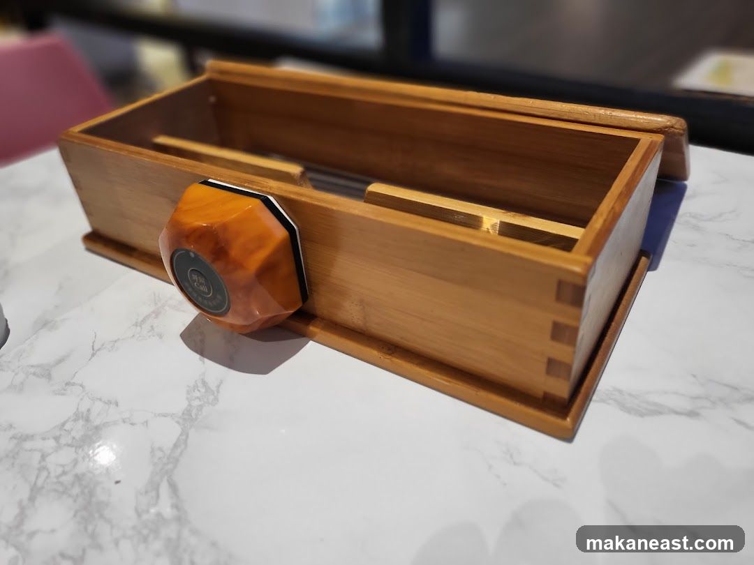 Call Button in Wooden Box