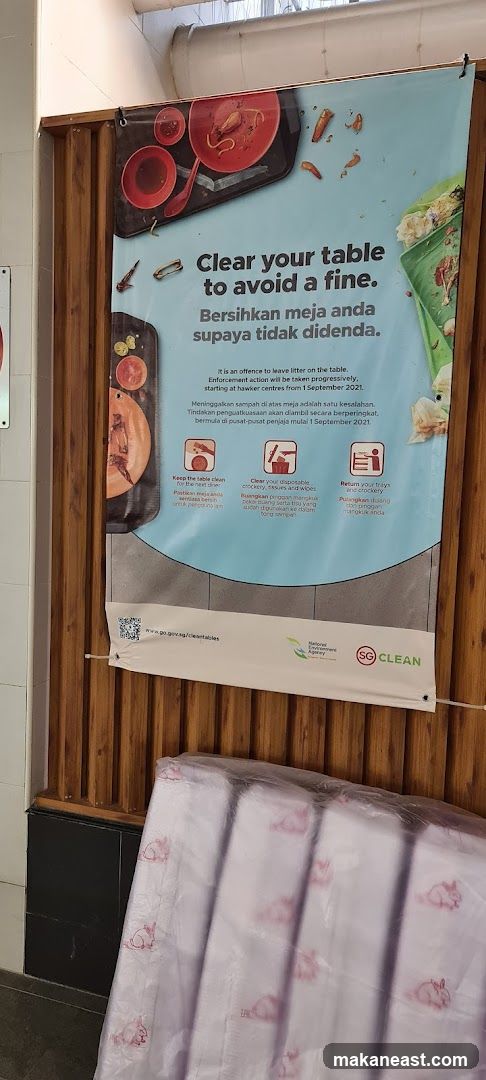Poster about clearing tables