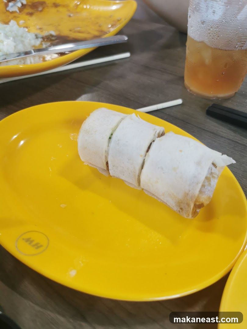 Spring Rolls on a Yellow Plate