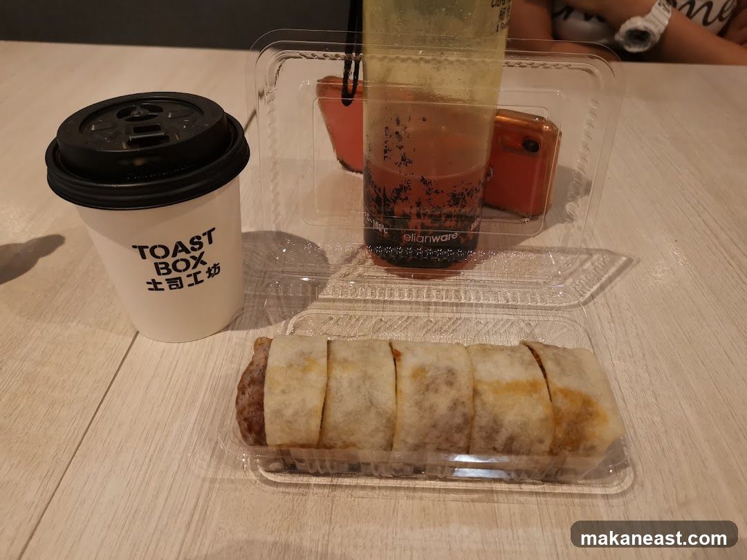 Toast Box Coffee and Spring Rolls