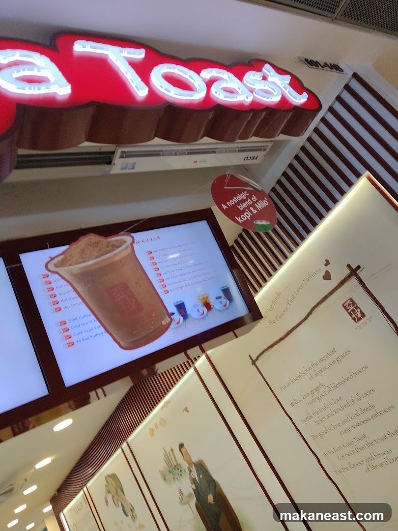 Ya Kun Kaya Toast Menu