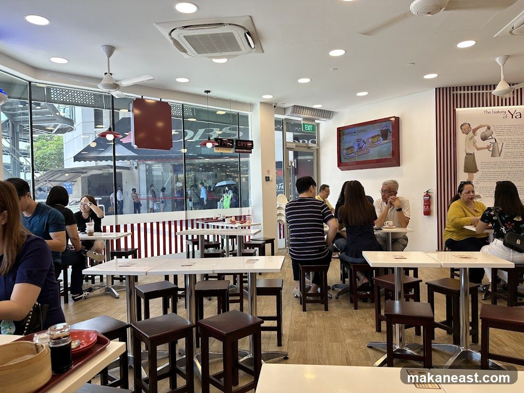 Interior of a cafe with patrons