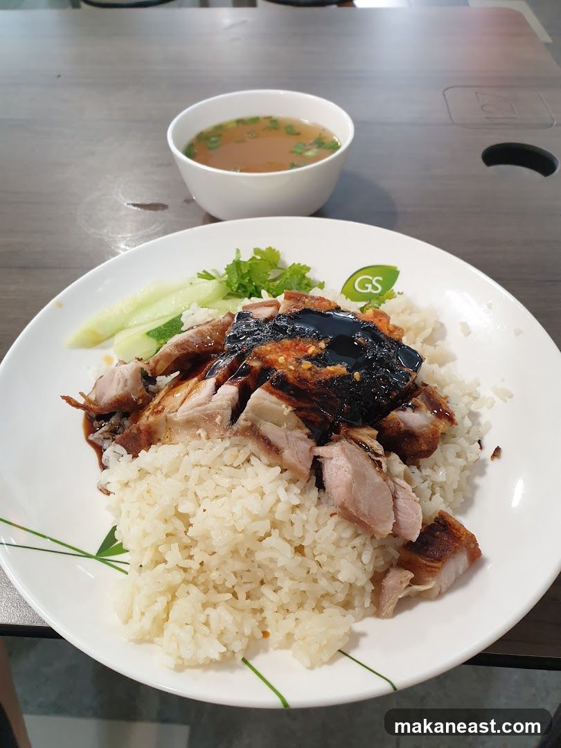 Roasted Meat Rice with Soup
