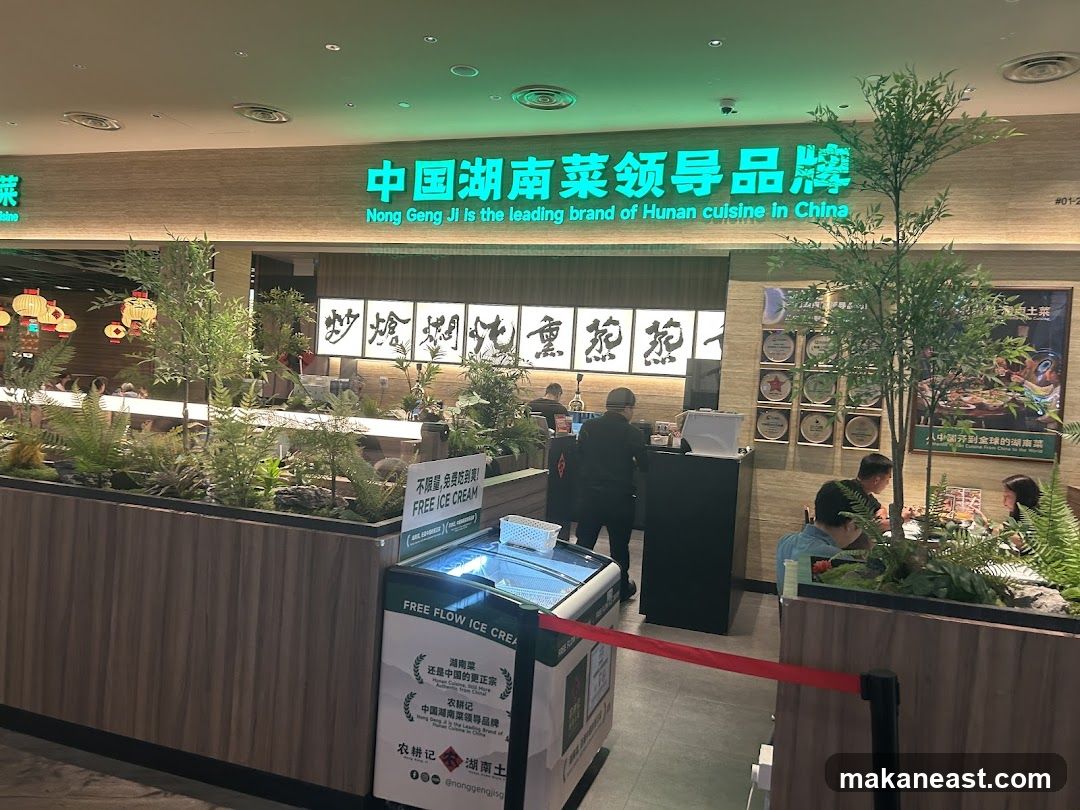Restaurant Interior with Signage