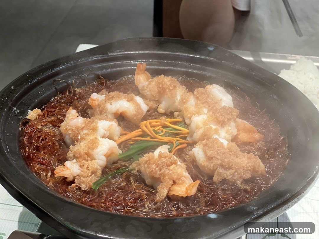 Steamed Prawns with Glass Noodles