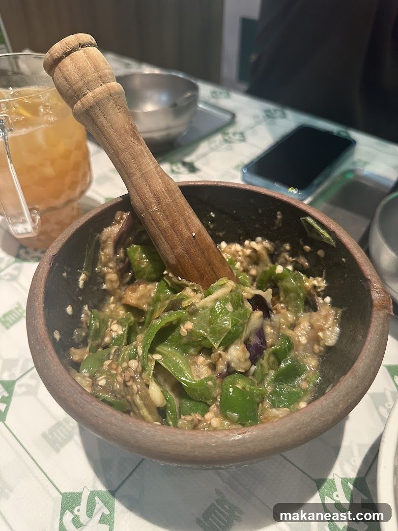 Mashed Vegetables with Mortar and Pestle