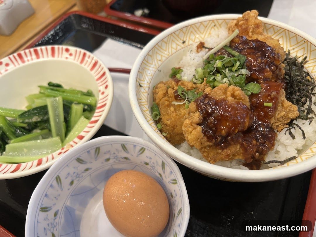 Chicken Donburi with Side Dishes