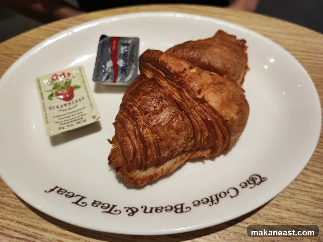 Croissants with Jam and Butter