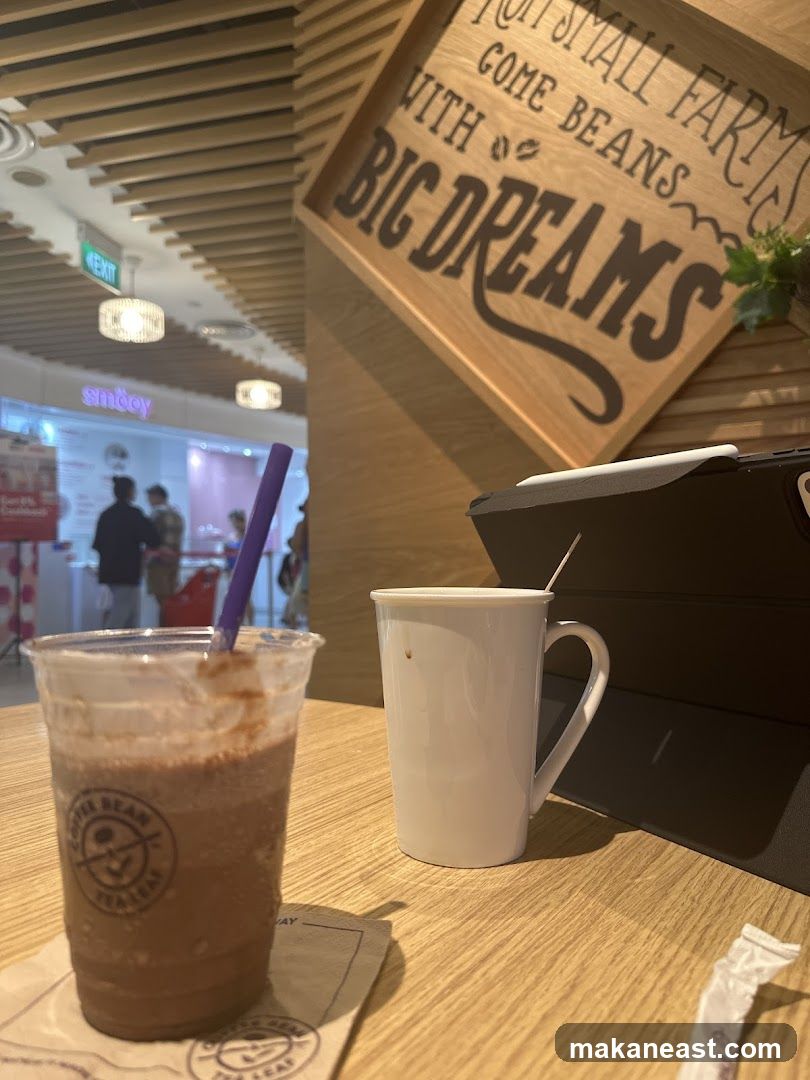 Coffee Shop Interior with Drinks