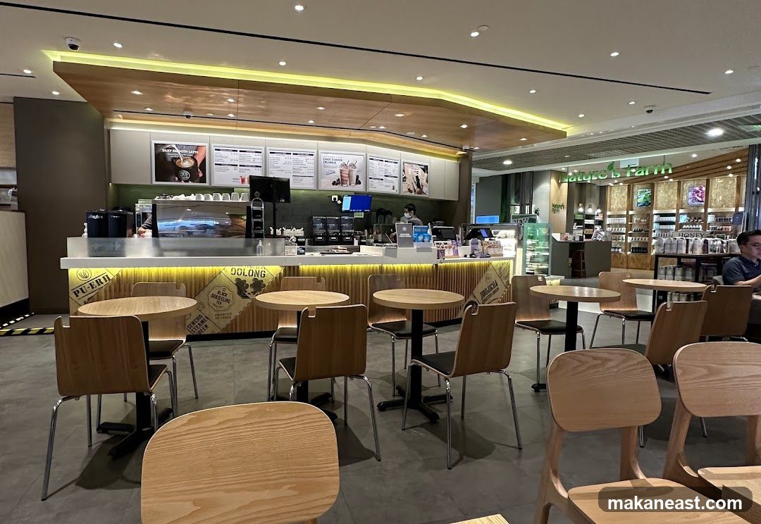 Cafe Interior with Seating and Counter