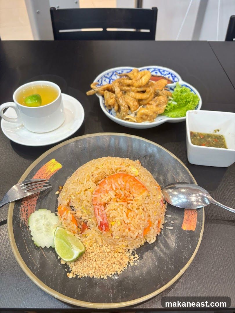 Fried Rice with Shrimp and Fried Calamari