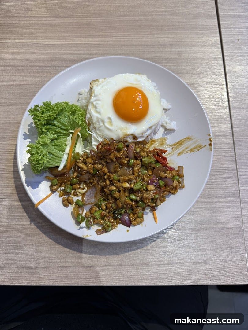 Thai Basil Chicken with Fried Egg
