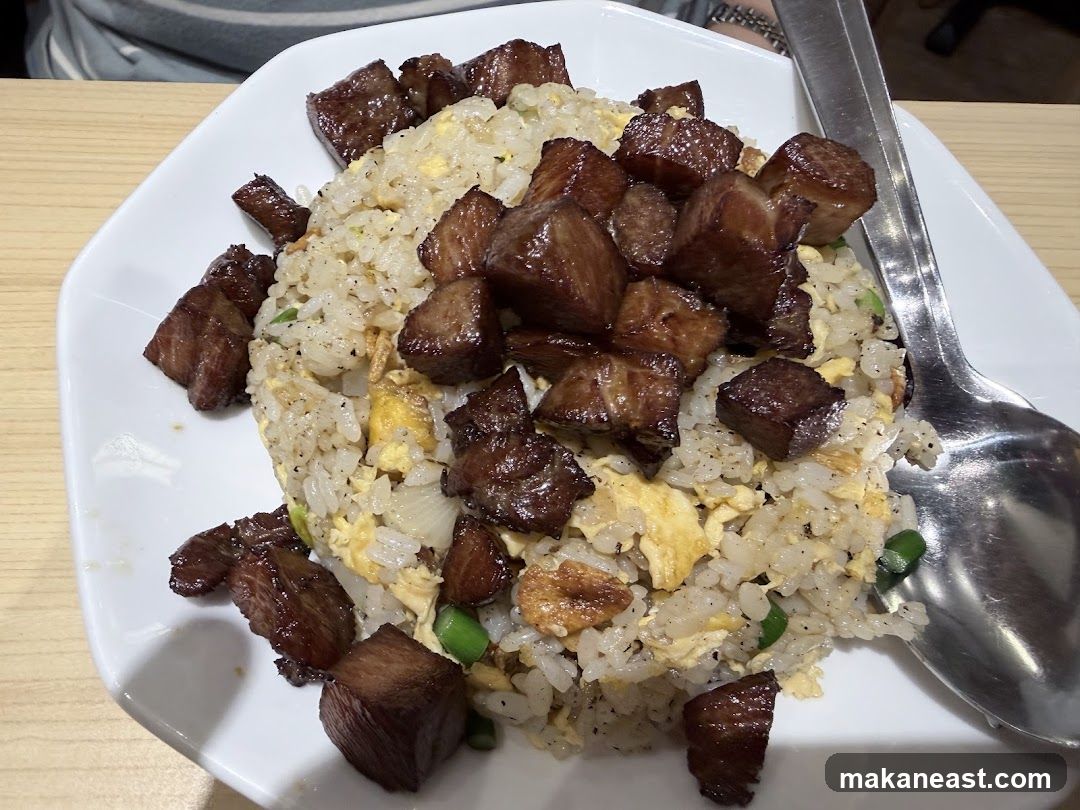 Fried Rice with Beef Cubes