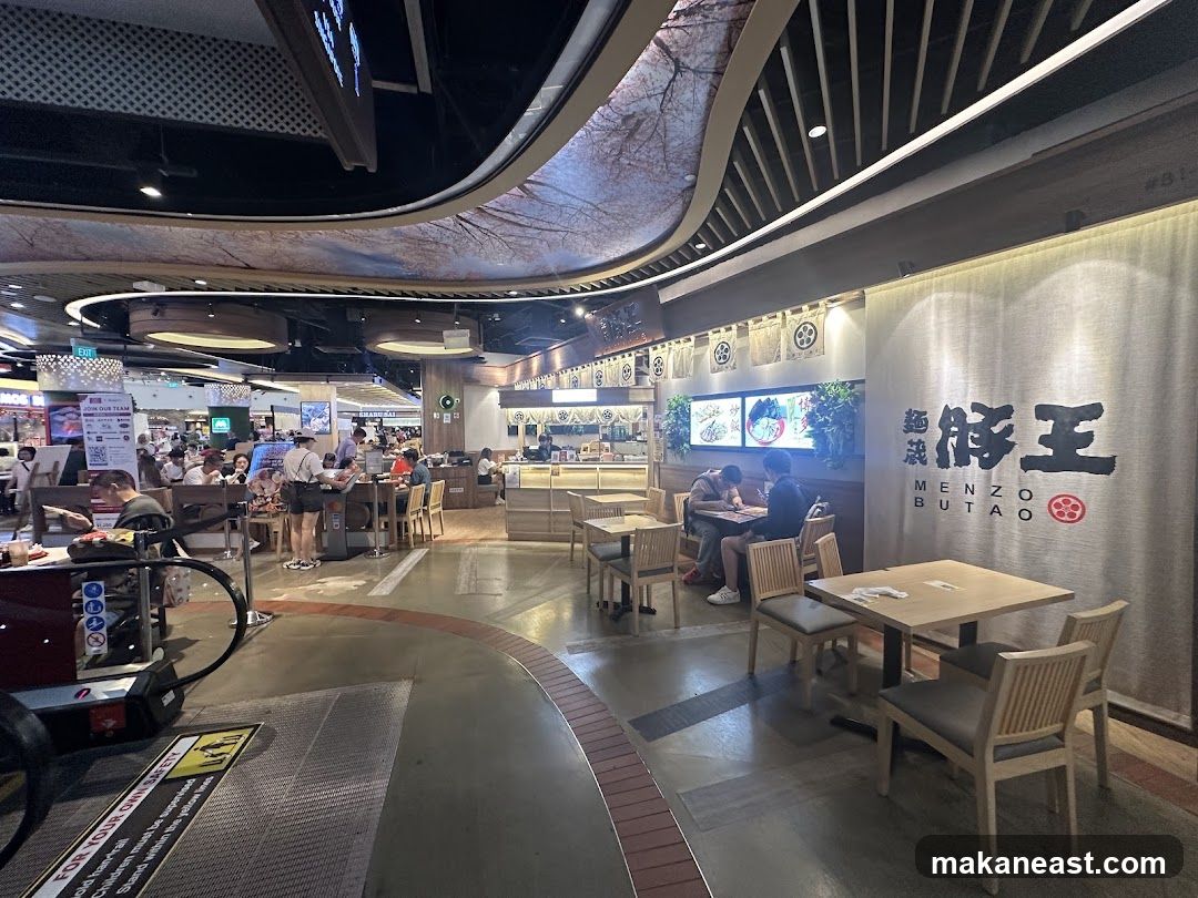 Restaurant Interior with Japanese Branding