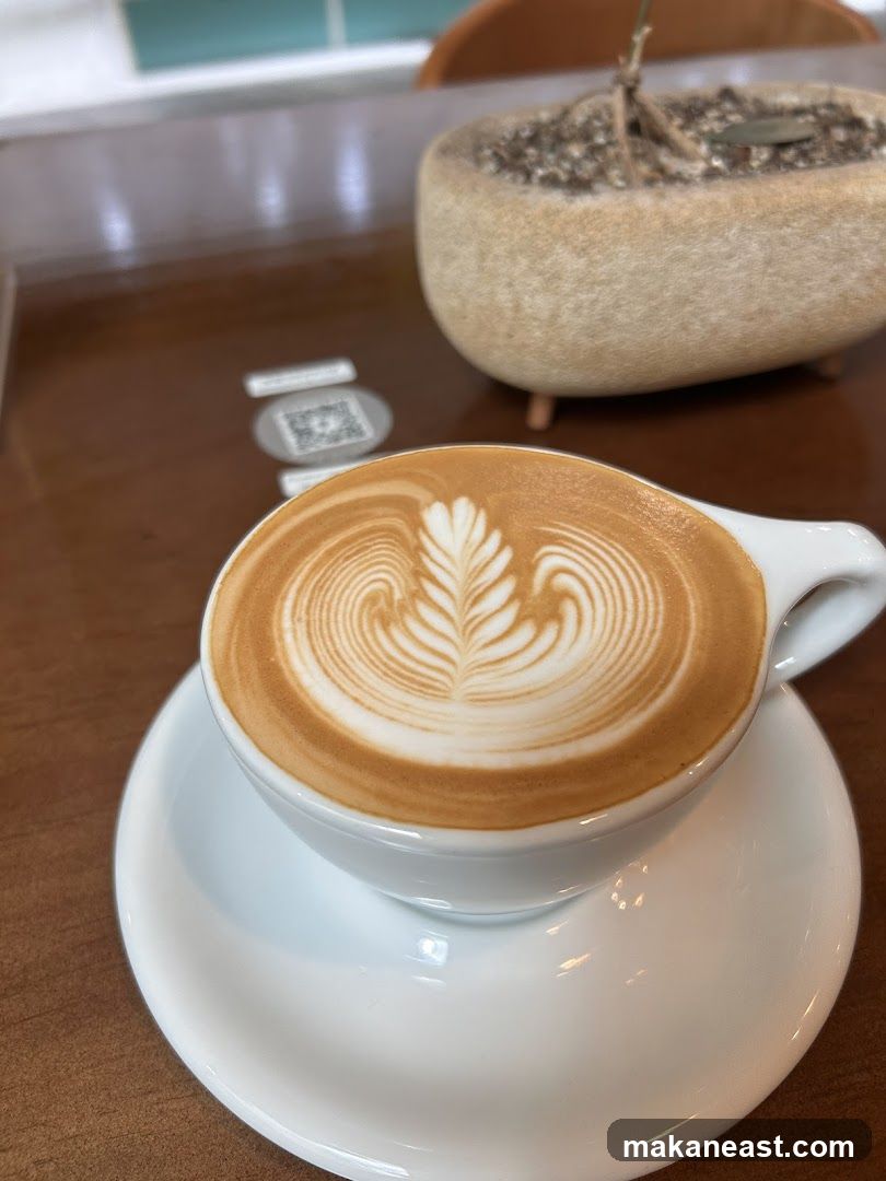 Latte art coffee