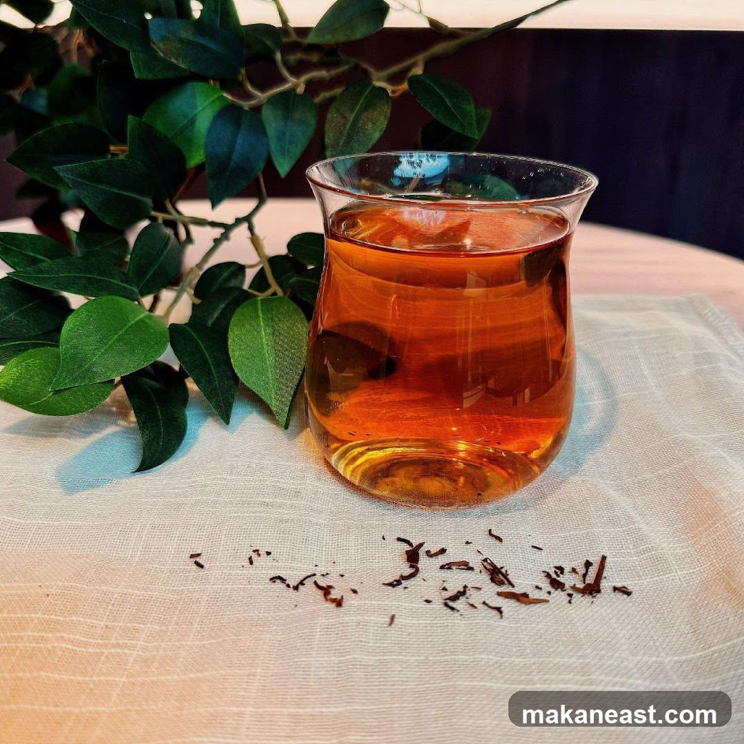 Glass of Tea with Loose Leaves