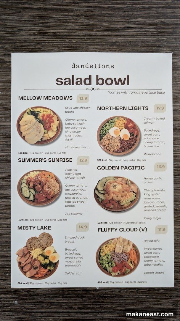 dandelions salad bowl
