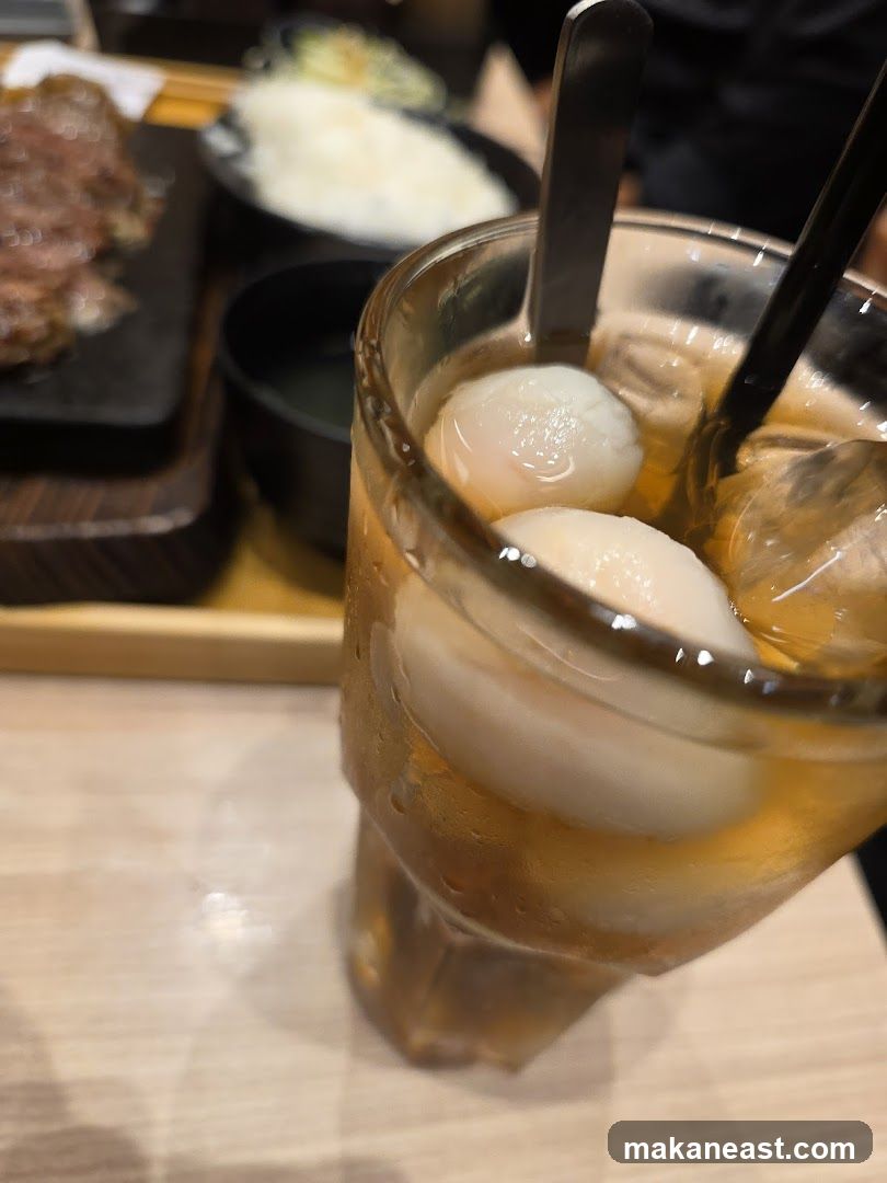 Lychee Drink with Food