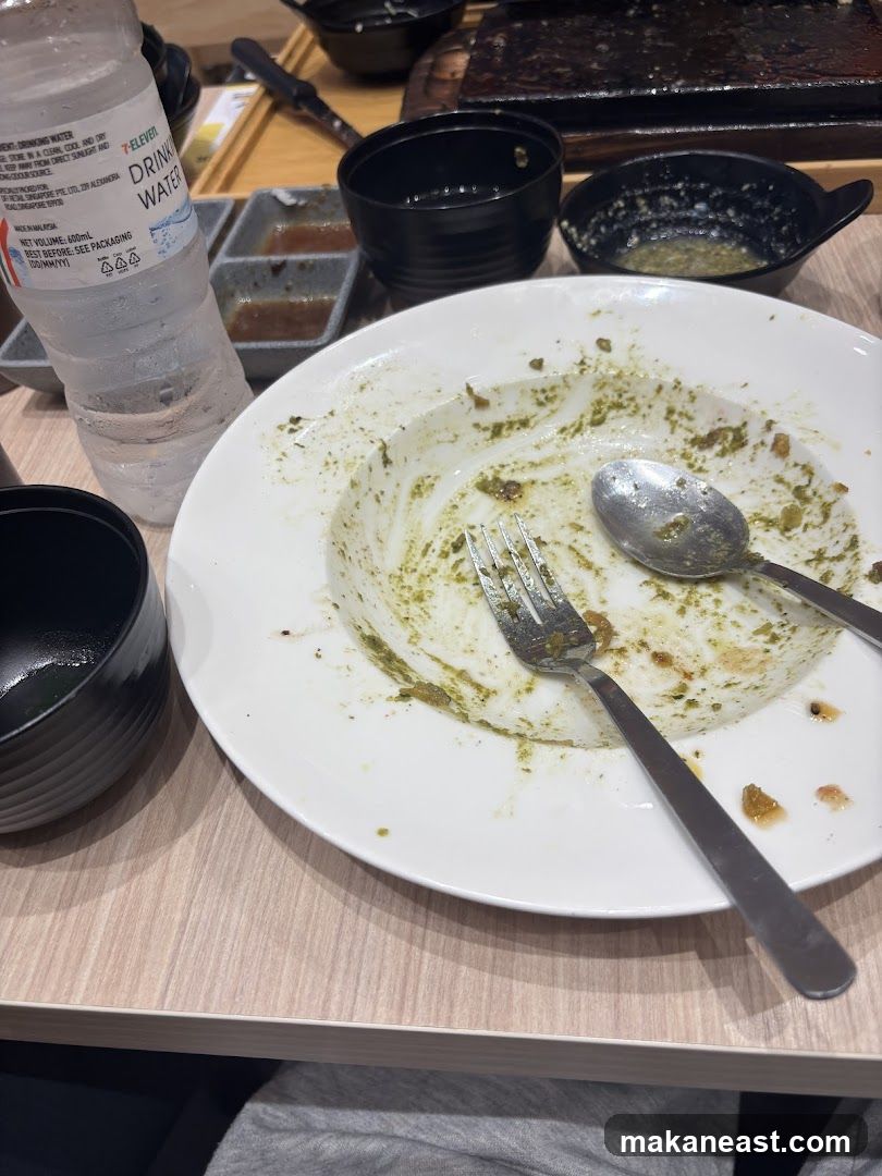 Messy Plate and Water Bottle