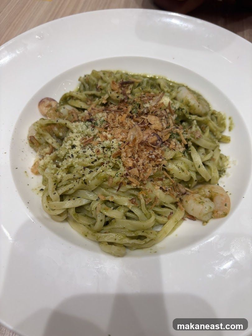 Pesto Pasta with Shrimp