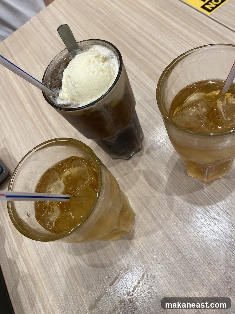 Three drinks on a table