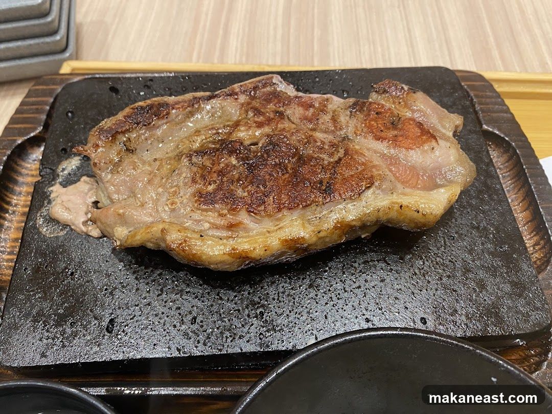 Steak on a hot stone