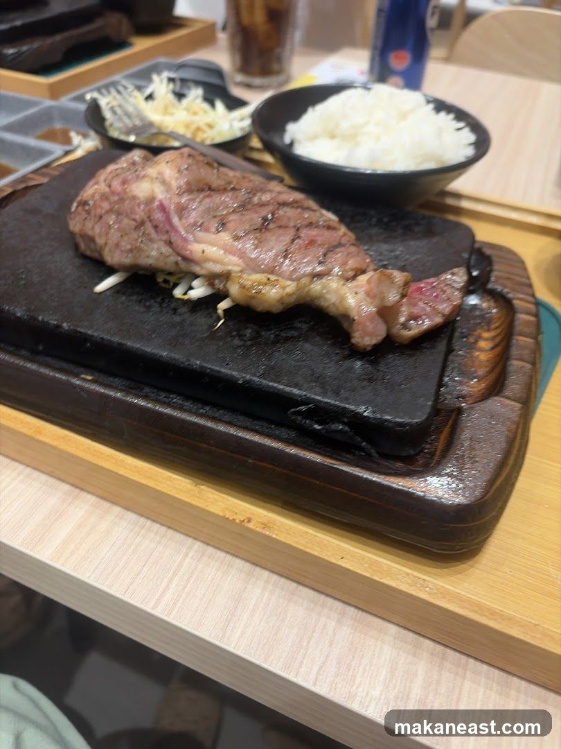 Steak on a hot stone