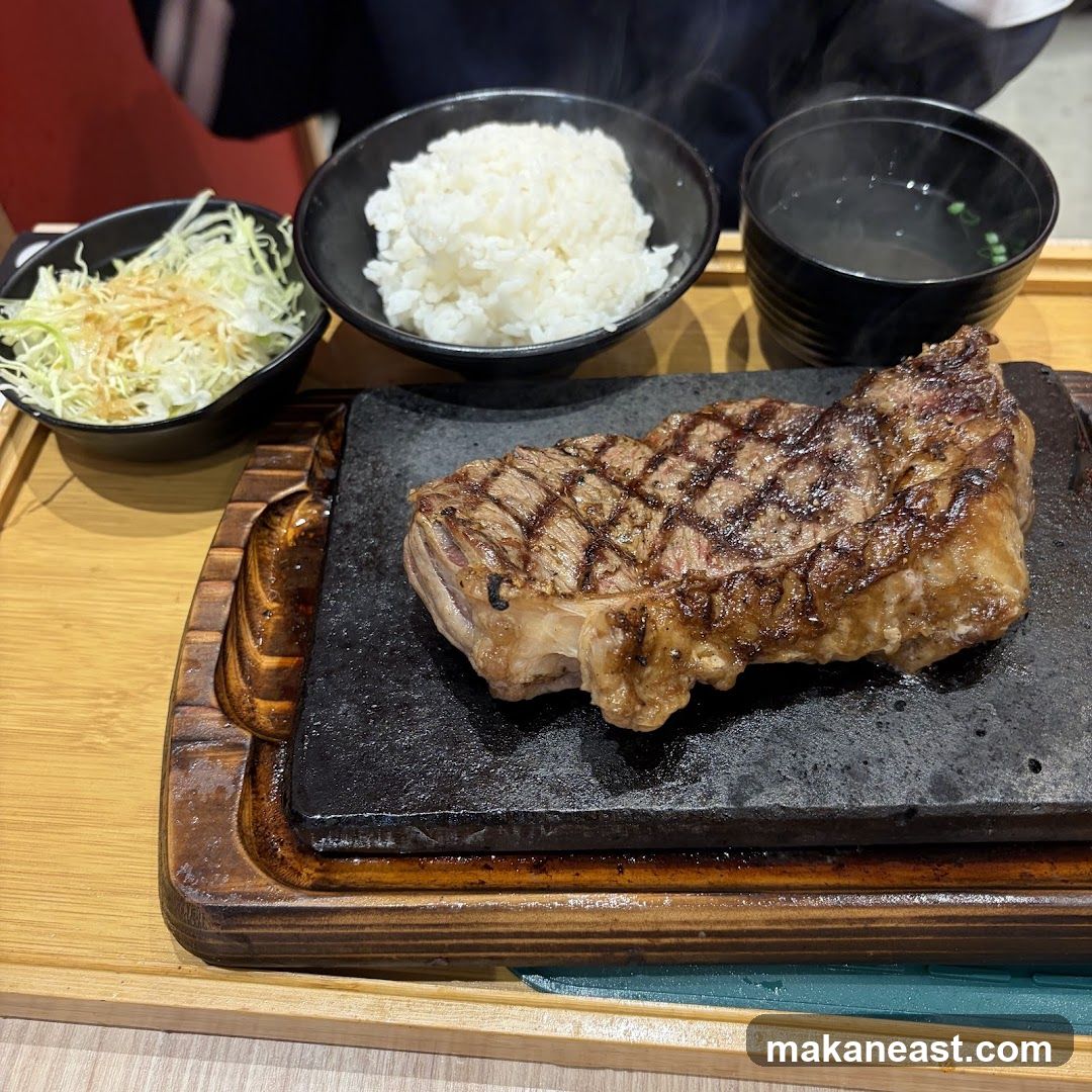 Steak on a hot stone