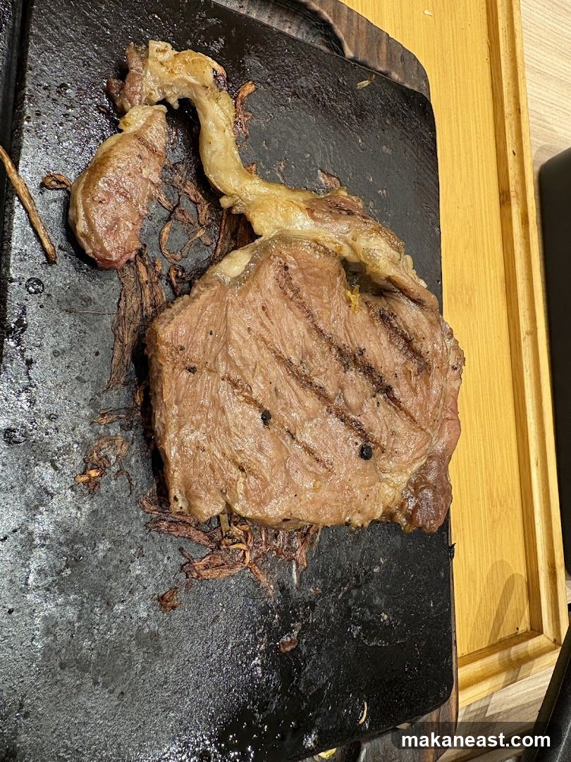 Grilled Steak on Hot Stone