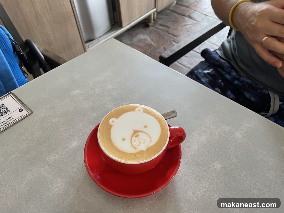 Latte with Bear Art