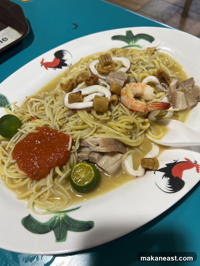 Noodles with Seafood and Meat