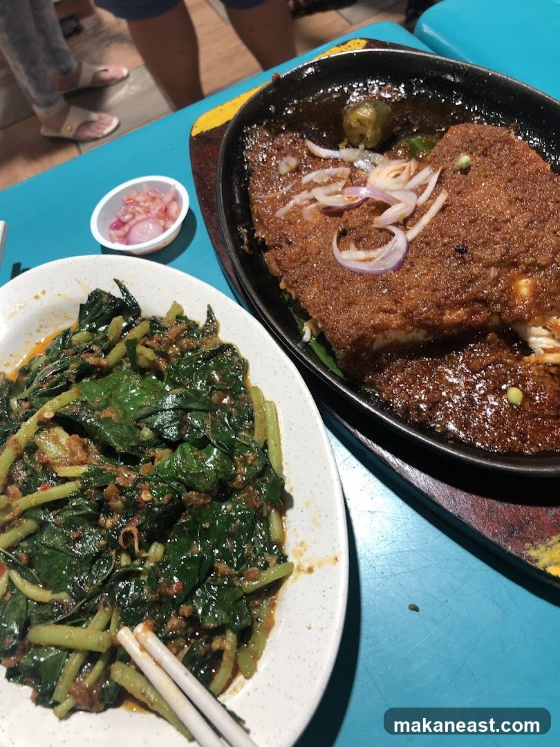 Sizzling Fish and Greens