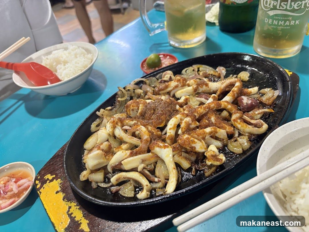 Sizzling Squid with Rice