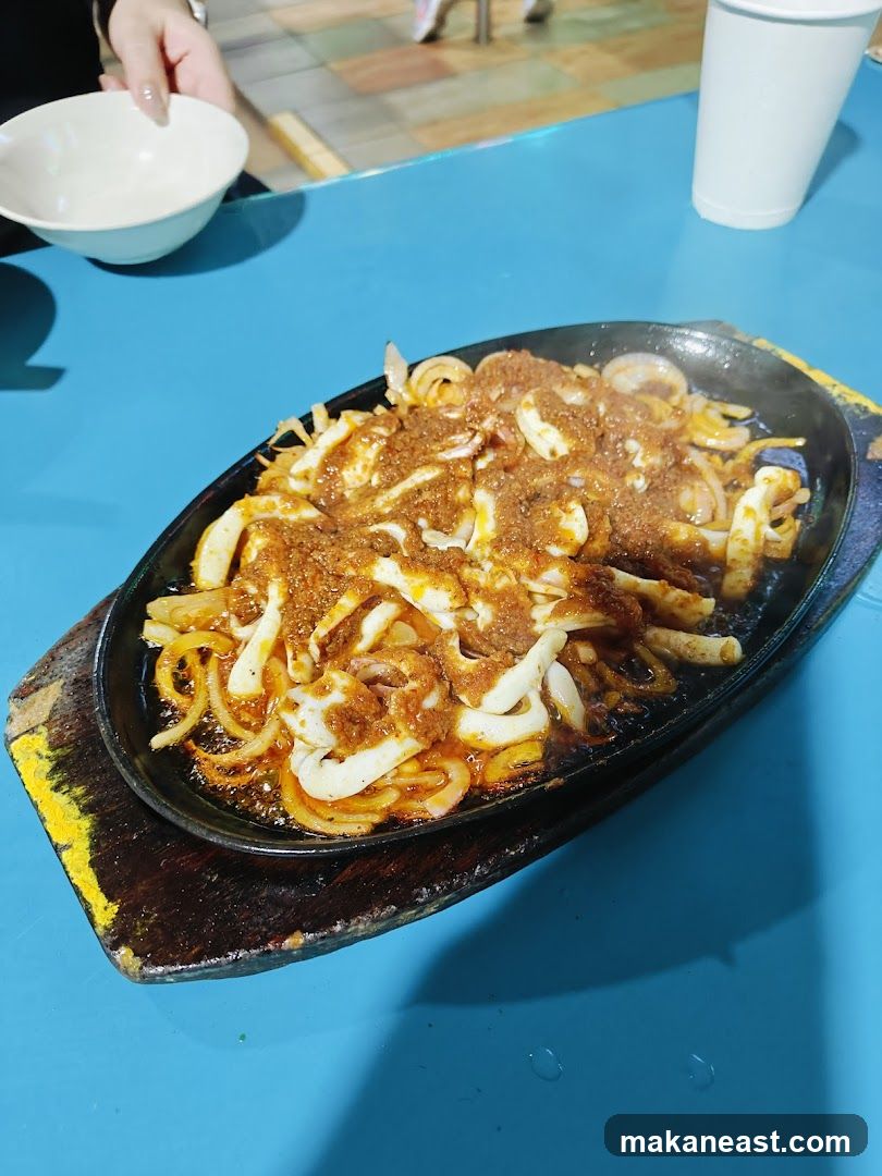 Sizzling Squid Dish