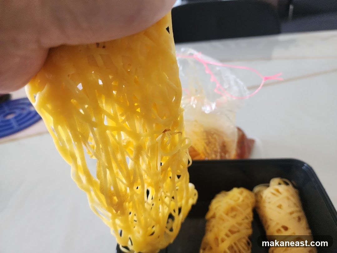 Close-up of Crispy Noodle Snack