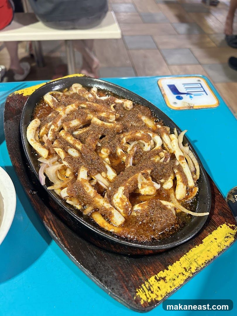 Sizzling Squid Dish