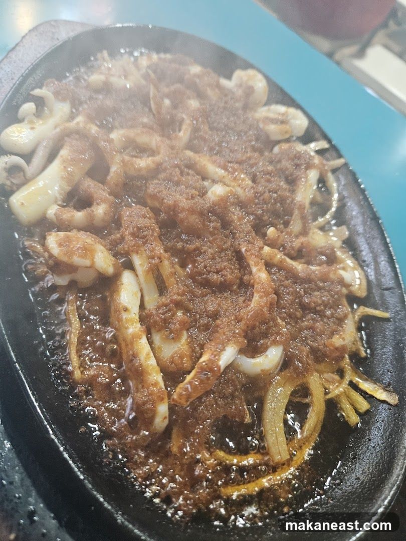 Sizzling Squid with Sauce