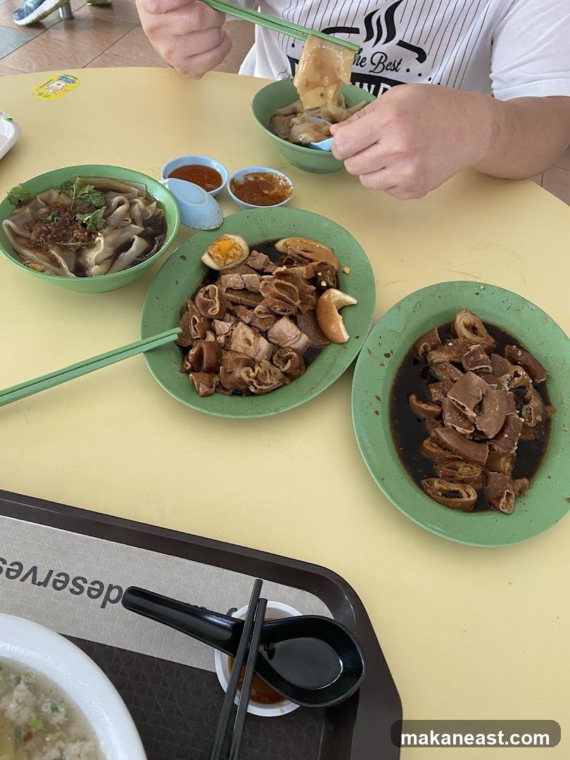 Dishes of Braised Pork and Noodles