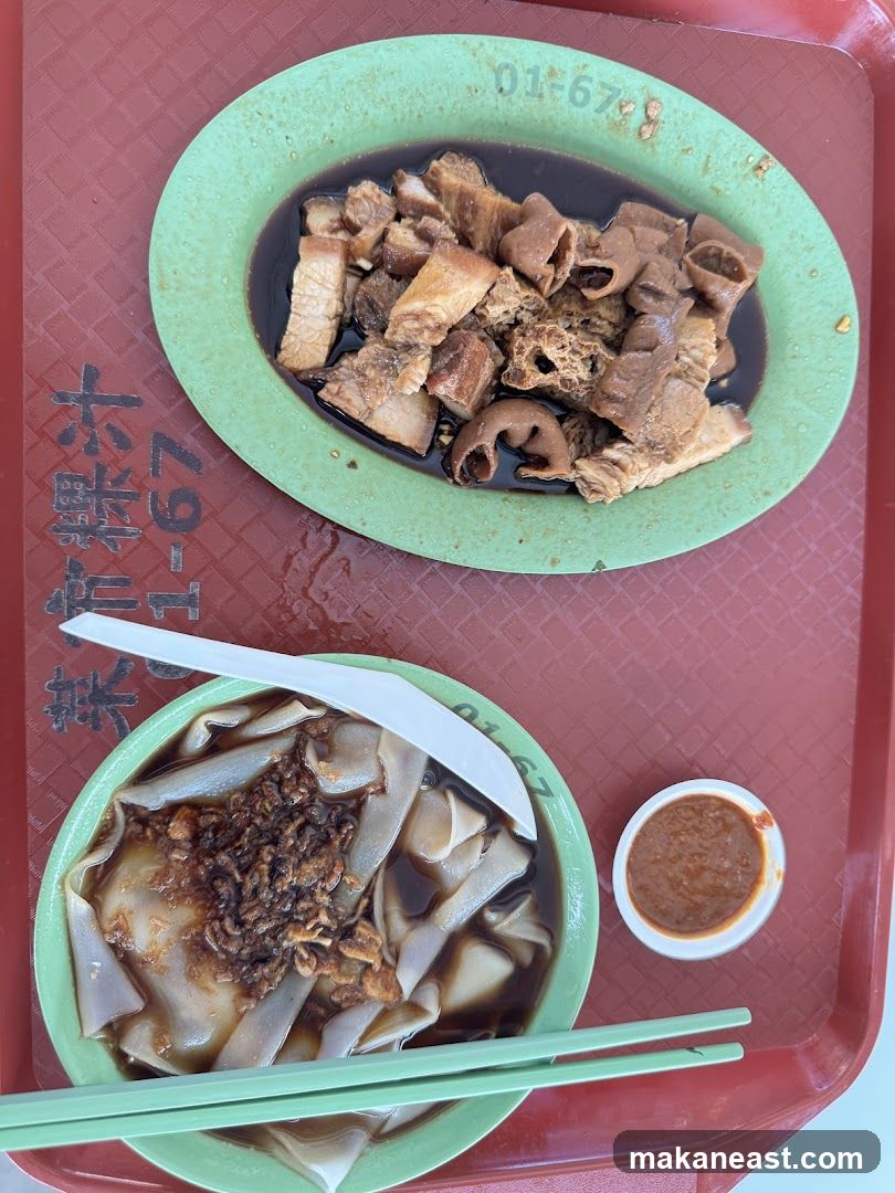 Braised Pork and Intestines with Noodles