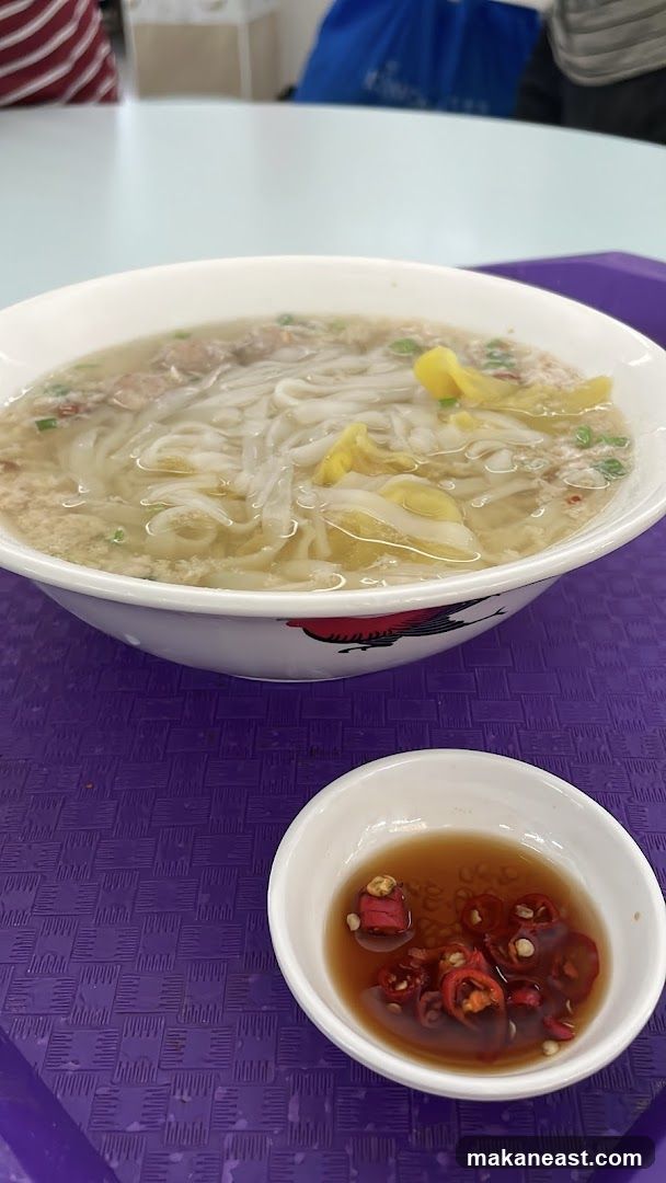 Noodle Soup with Chili Dip