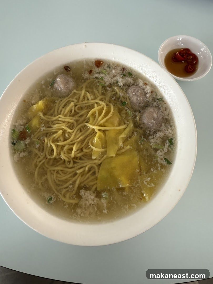 Noodle Soup with Meatballs and Wontons
