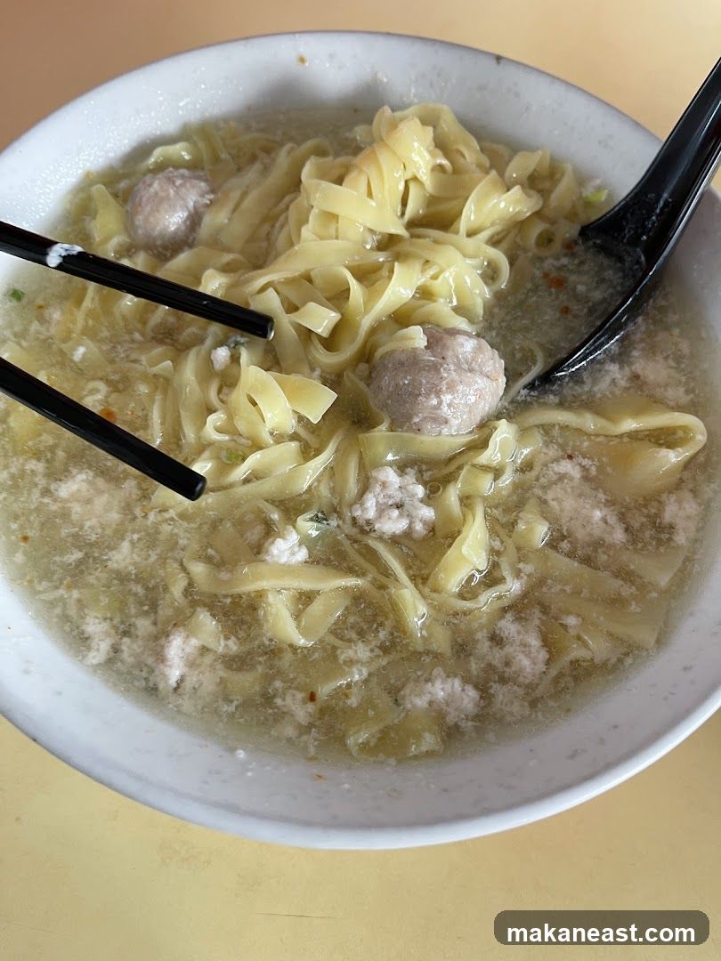 Noodle Soup with Meatballs